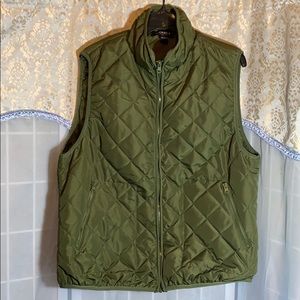 MICHAEL F. COLLECTION GRN PUFFER VEST SZ XXL